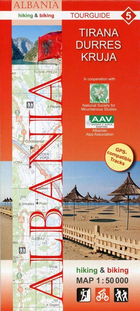 Albania hiking & biking 1:50000 Leisure, Home & Garden