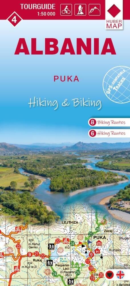 Albania hiking & biking 1:50000: Karte 4:Puka (Tourguide Albanien "Hiking & Biking" 50 T., Band 4) Leisure, Home & Garden