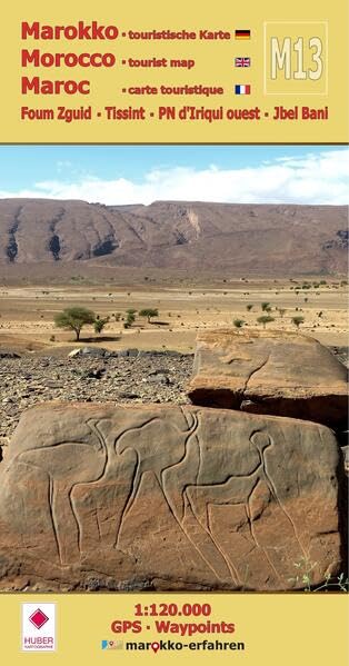 M13: Foum Zguid - Tissint - PN d'Iriqui ouest - Jbel Bani: Marokko Touristische Karte (Touristische Landkarten Marokko 1:120.000: www.marokko-erfahren.de) Leisure, Home & Garden