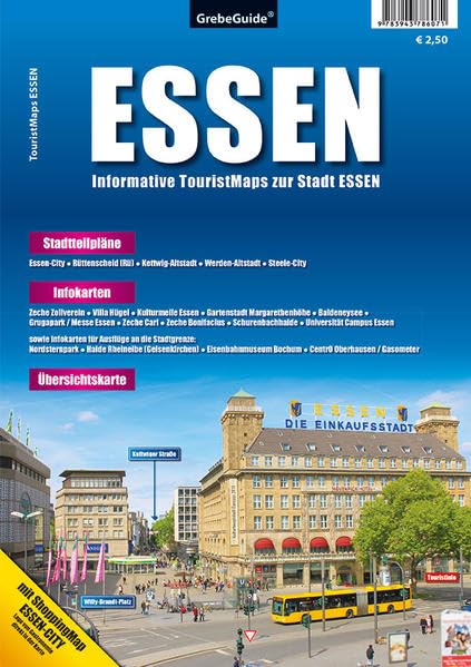 TouristMaps ESSEN: enthält 18 Karten, u.a. ShoppingMap ESSEN-CITY, Infokarte Zeche Zollverein Leisure, Home & Garden