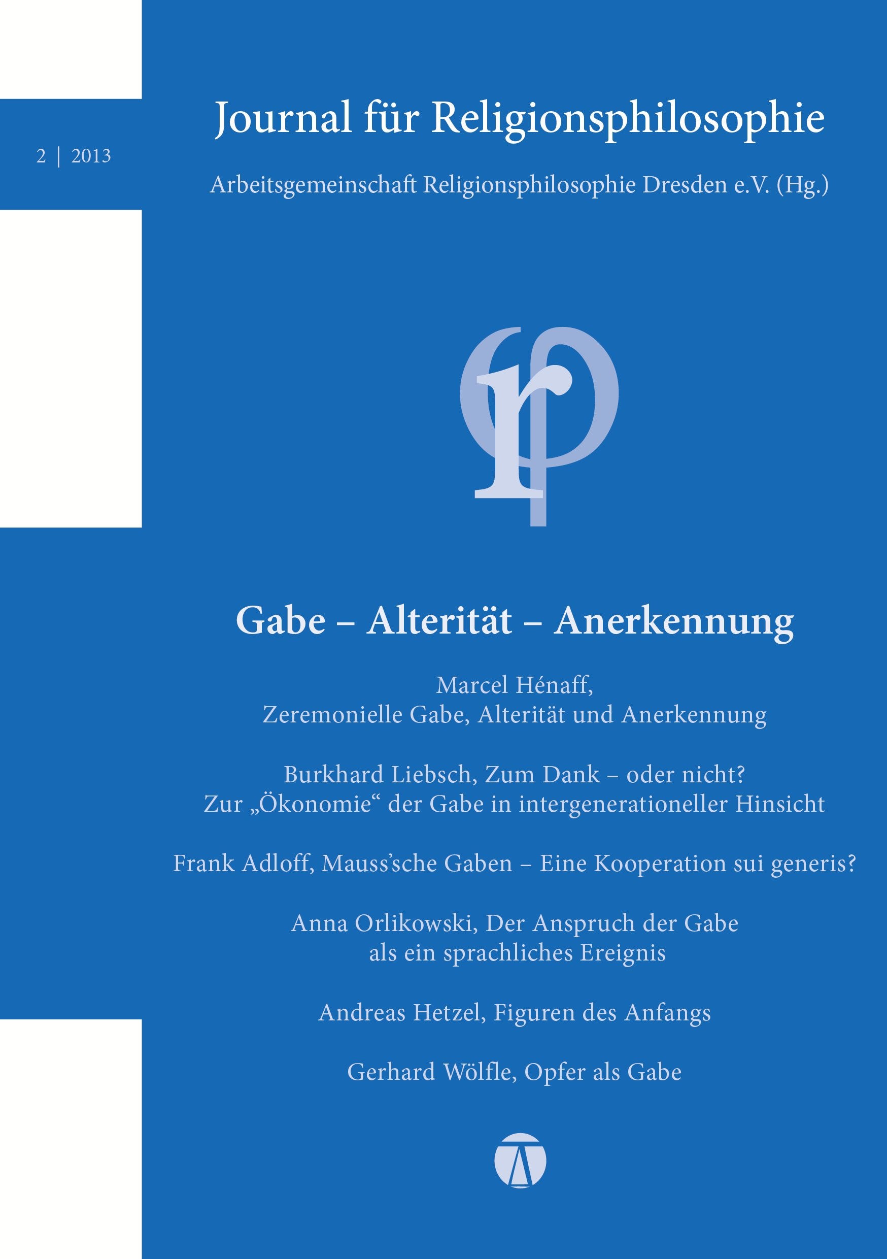 Journal für Religionsphilosophie Philosophy