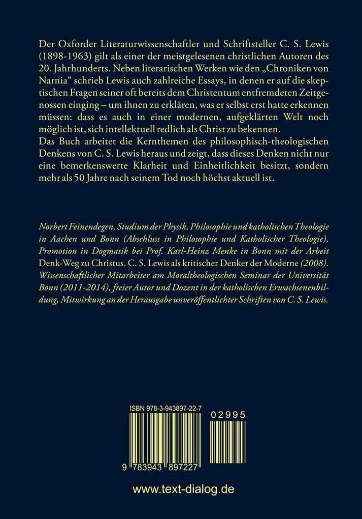 Apostel der Skeptiker: C. S. Lewis als christlicher Denker der Moderne Philosophy