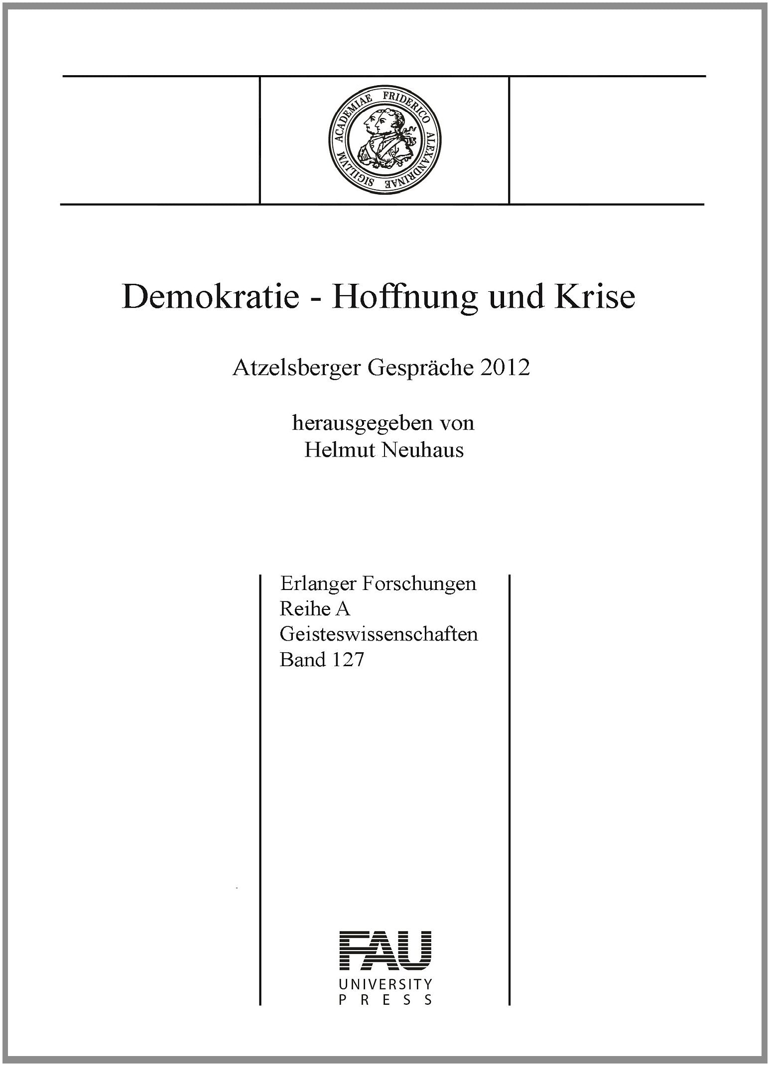 Demokratie - Hoffnung und Krise Law