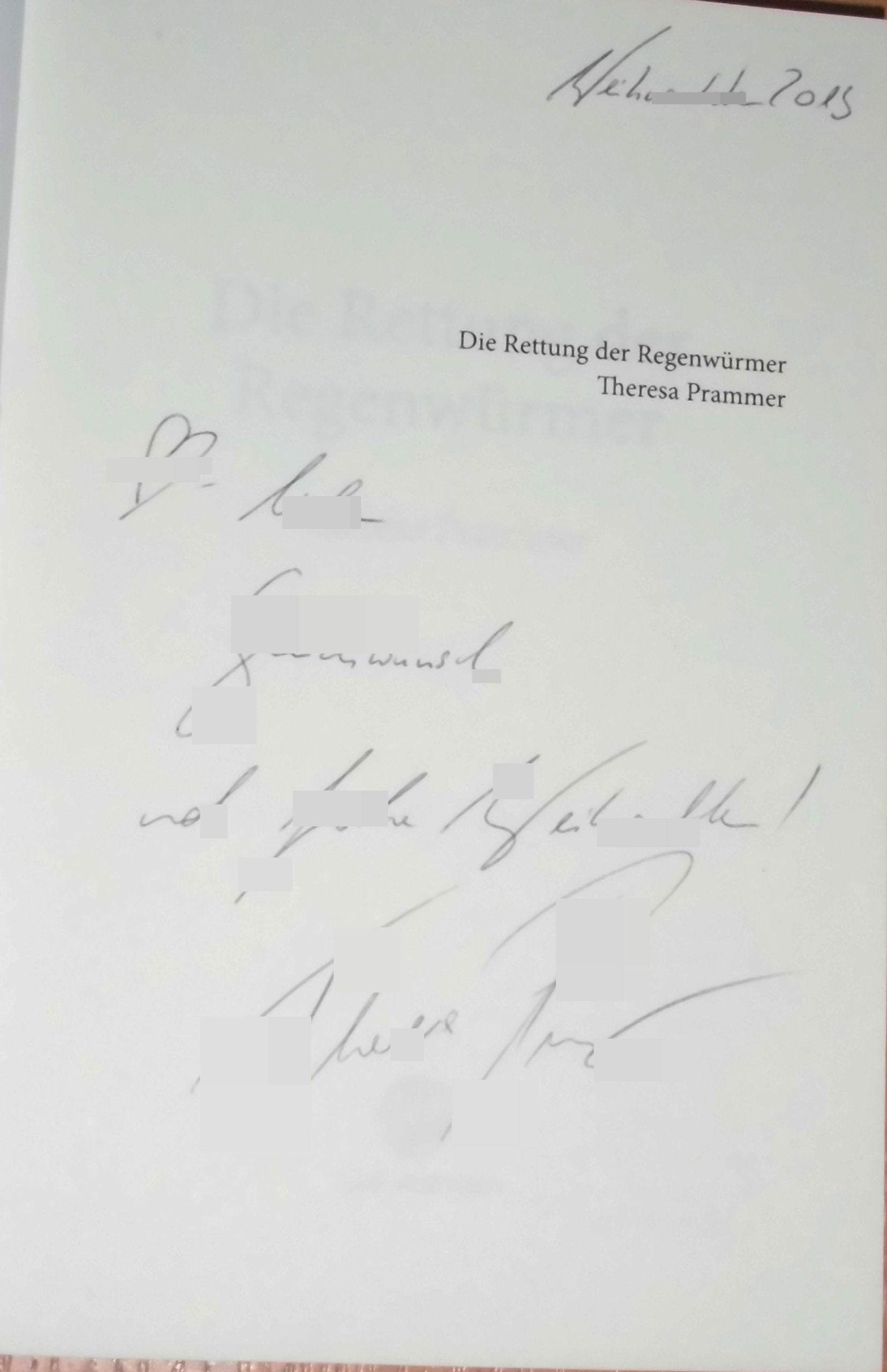 Die Rettung der Regenwürmer Contemporary literature