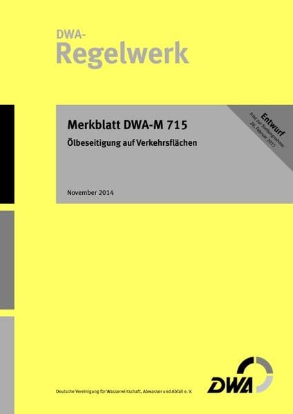Merkblatt DWA-M 715 Ölbeseitigung auf Verkehrsflächen (DWA-Regelwerk) Mathematics