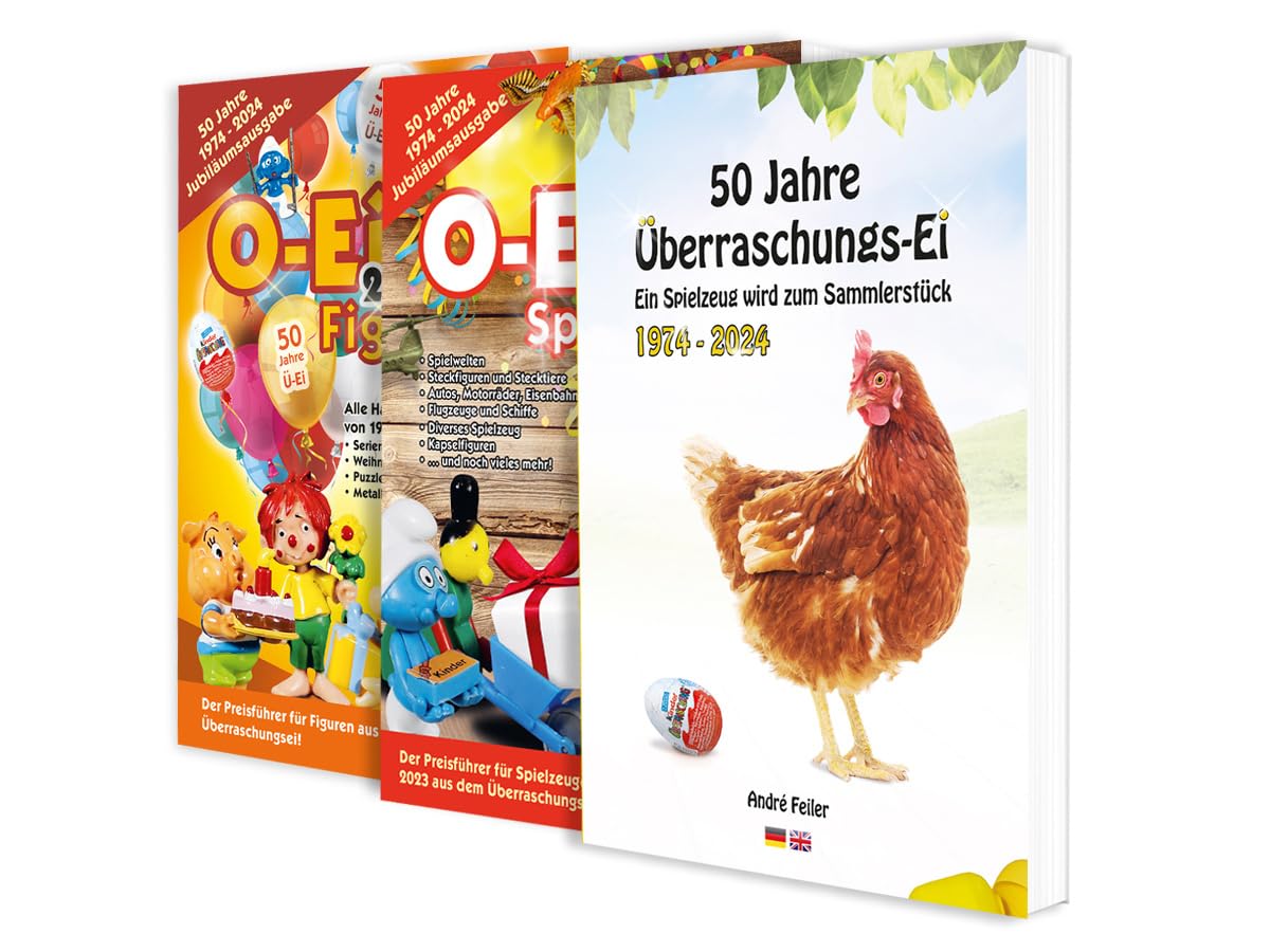 Das O-Ei-A 2er Bundle 2024/25 - Die Jubiläumsausgabe! – O-Ei-A Figuren und O-Ei-A Spielzeug sowie das Buch „50 Jahre Überraschungs-Ei“: Fast 10 € Ersparnis gegenüber Einzelkauf! Hobbies & Crafts