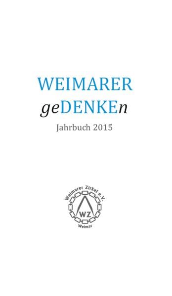 WEIMARER geDENKEn Essays & Short Stories