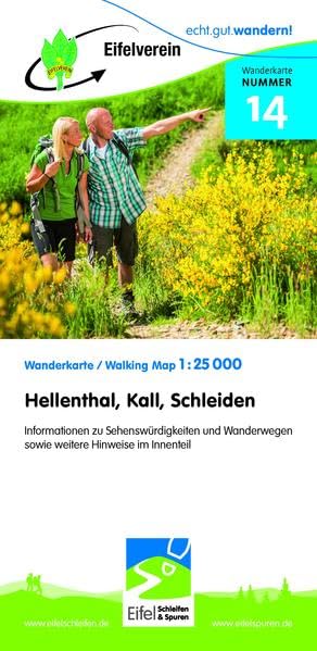 WK Hellenthal, Kall, Schleiden: Wanderkarte Nr. 14 des Eifelvereins (Karten des Eifelvereins) Maps & Plans