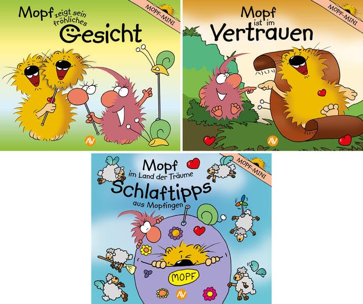 MOPF-MINI Nr. 16, 17, 18: Mopf zeigt sein fröhliches Gesicht | Mopf ist im Vertrauen | Mopf im Land der Träume – Schlaftipps aus Mopfingen Non-fiction