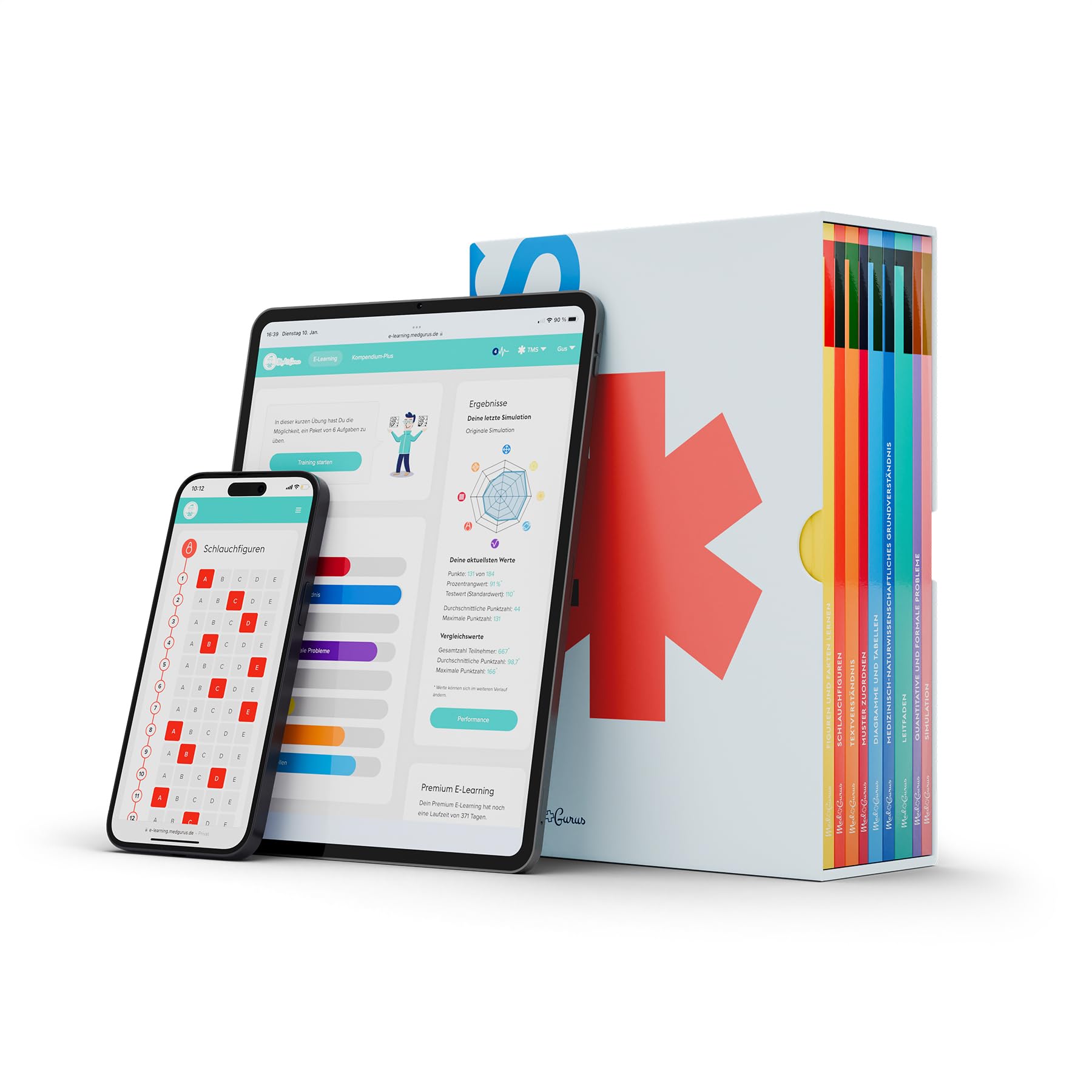MedGurus - TMS Komplettpaket - Umfassende Vorbereitung auf den Medizinertest mit 7.000+ Übungsaufgaben, E-Learning & Kompendium inkl. TMS Simulation - Erfolgreich ins Medizinstudium General education