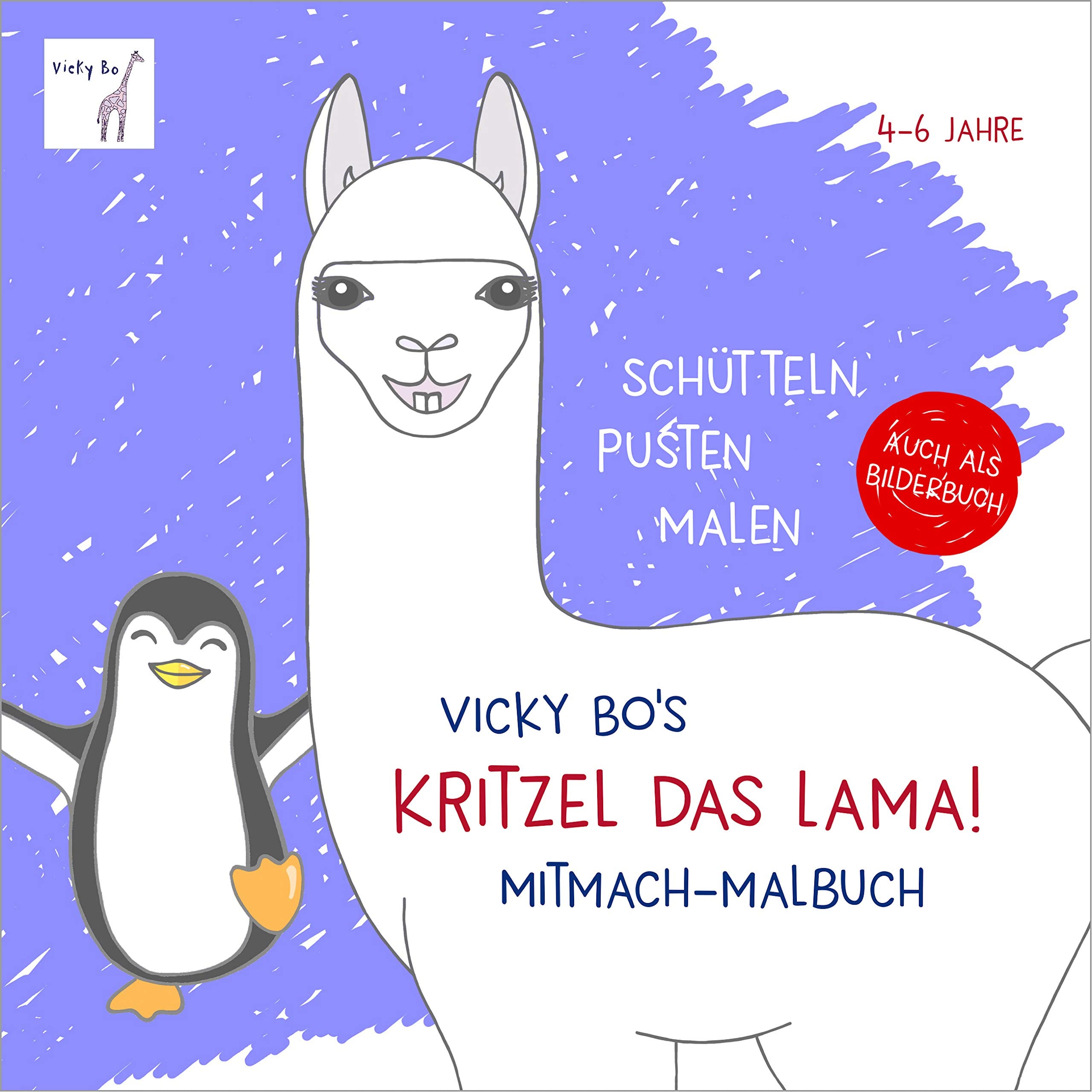 Kritzel das Lama! Mitmach-Malbuch 4-6 Jahre. Schütteln, pusten, malen book