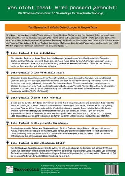 Die Strecken-Kürzen-Tafel: 10 Tipps für die optimale Textlänge (Texter-Tools) Law