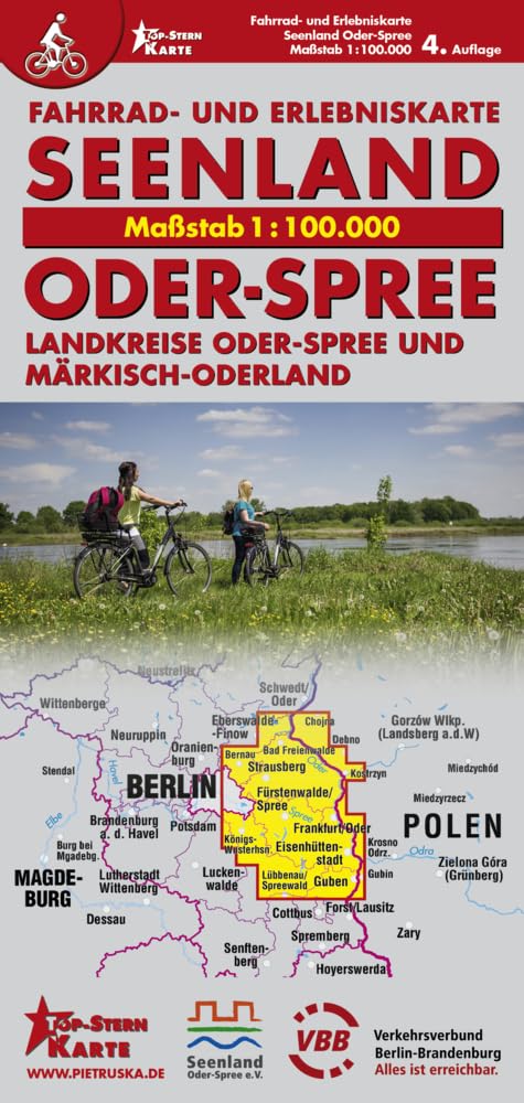 Seenland Oder-Spree Gesamtgebiet: Fahrrad- und Erlebniskarte für die Landkreise Oder-Spree und Märkisch-Oderland, Maßstab 1 : 100.000, 4. Auflage Leisure, Home & Garden