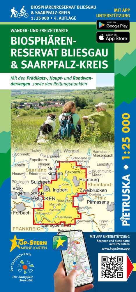 Biosphärenreservat Bliesgau & Saarpfalz-Kreis: Wander- und Freizeitkarte, Maßstab 1:25.000, 4. Auflage Maps & Plans