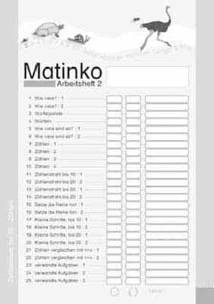 Matinko-Arbeitsheft 2: Zahlenraum bis 20 zählen Study Guides