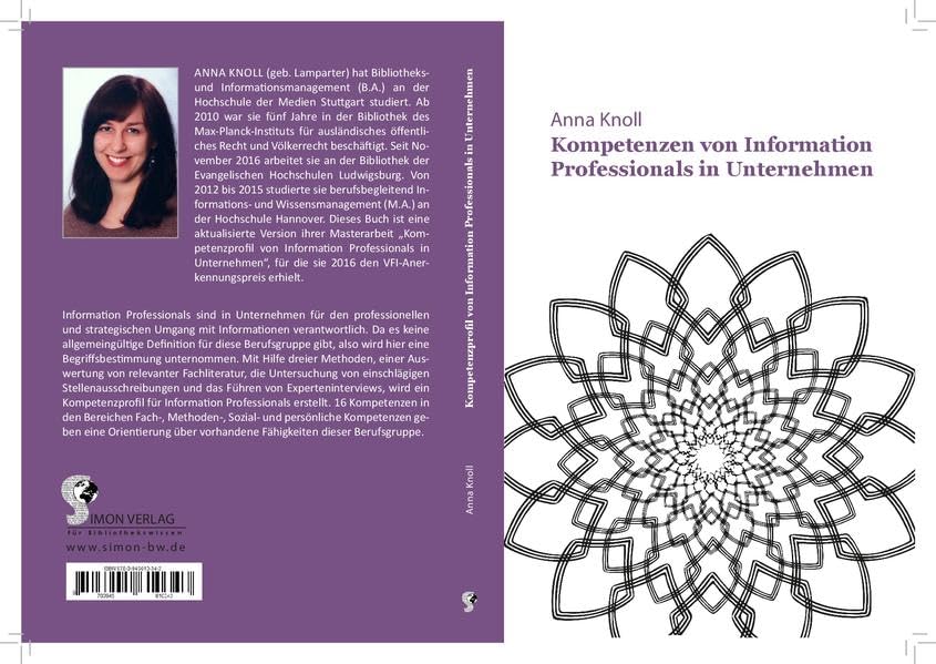 Anna Knoll. Kompetenzen von Information Professionals in Unternehmen. (Bibliotheksforschung) book