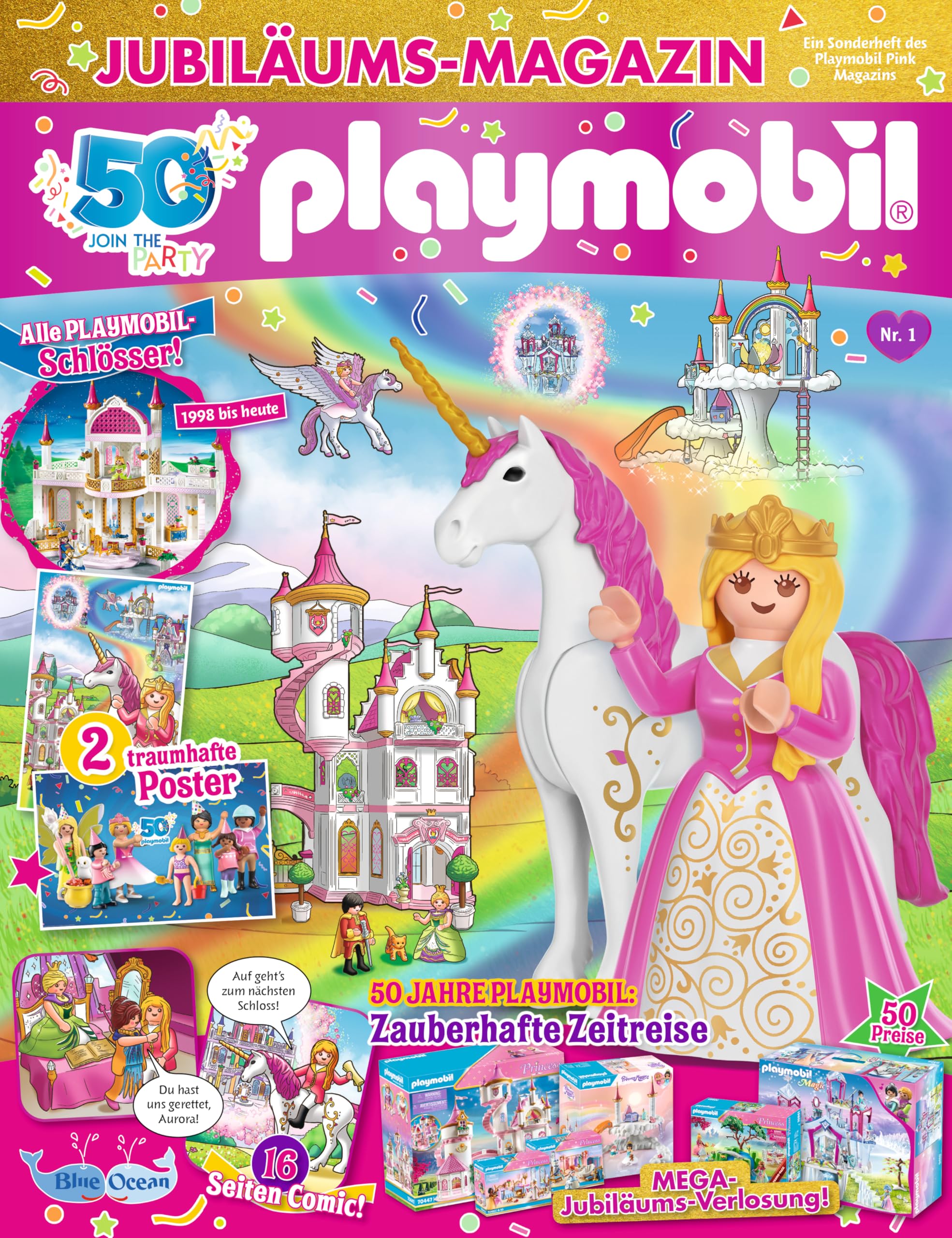 PLAYMOBIL Pink Jubiläums-Magazin 1/24 | Prinzessin und Einhorn Books