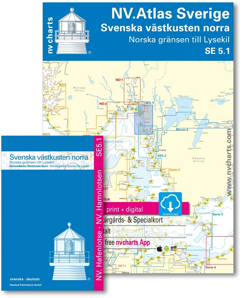 NV. Atlas Sverige SE 5.1: Svenska västkusten norra (inkl. Download & App) Books