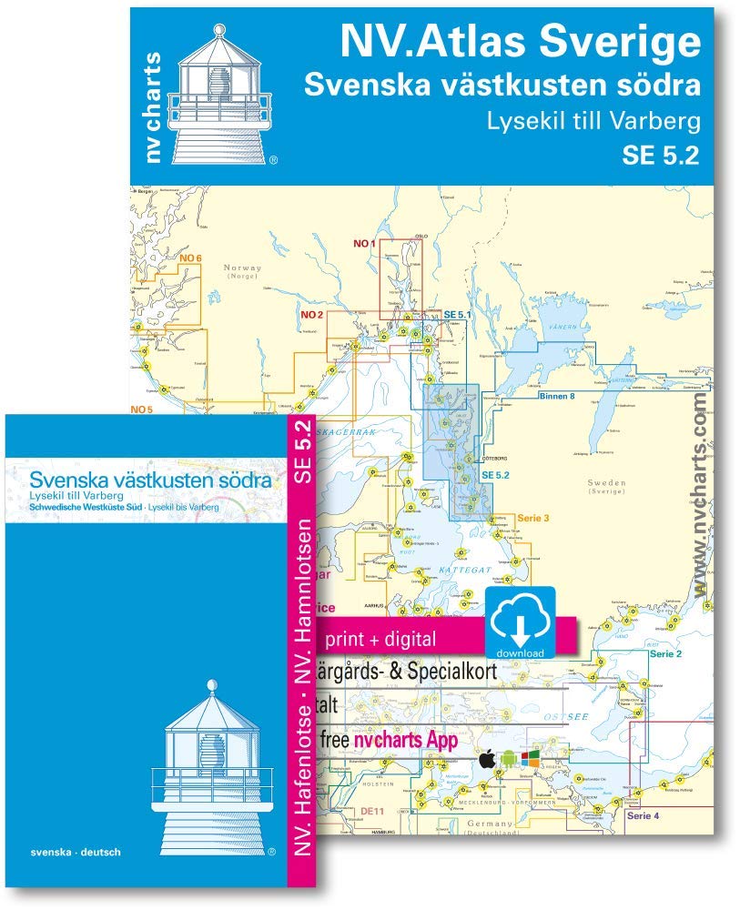 NV SE 5.2 (Serie 5.2), Ostsee - Schweden, Lysekil bis Varberg (NV. Atlas Kombipack) Books