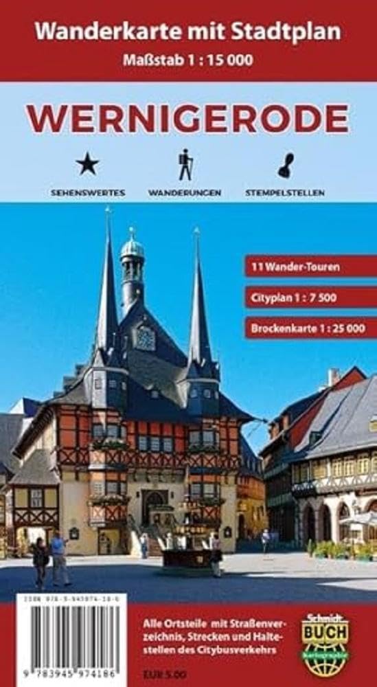 Wernigerode Stadtplan 1 : 10 000 Leisure, Home & Garden
