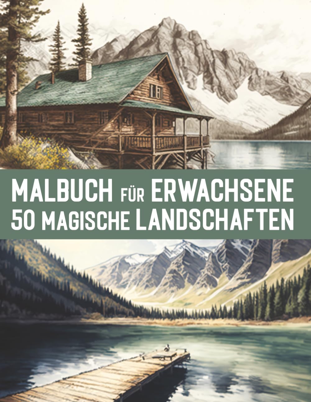 50 Magische Landschaften aus aller Welt / Malbuch für Erwachsene: Professionelle Motive für Spaß, Entspannung & Stressabbau (Mal- und Rätselbücher Erwachsene) Film, Art & Culture