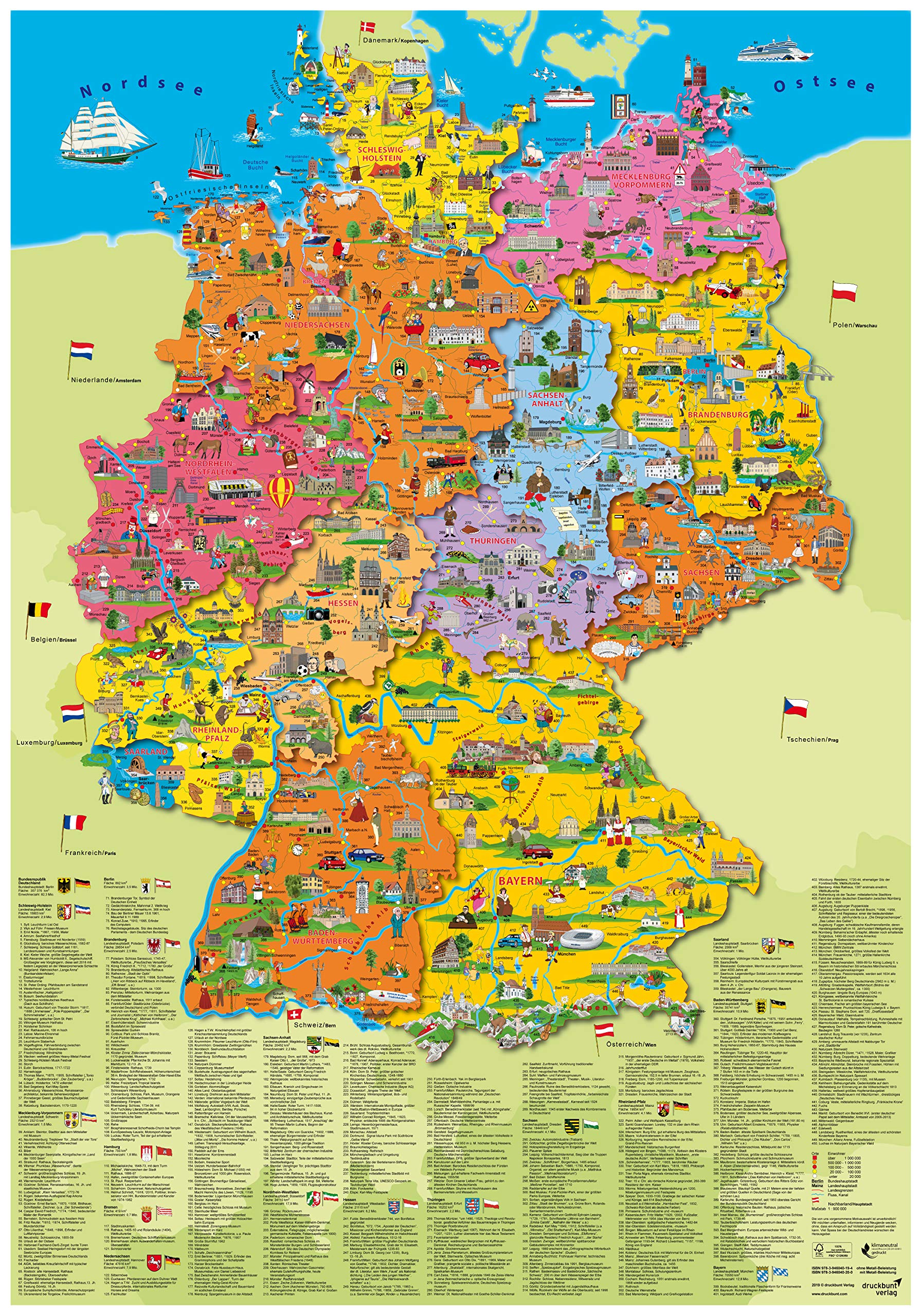 Erlebniskarte „Deutschland Politisch“ Stationery