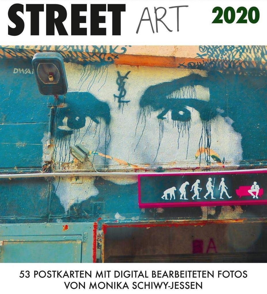 Street Art 2020: 53 Postkarten mit digital bearbeiteten Fotos von Monika Schiwy-Jessen Leisure, Home & Garden