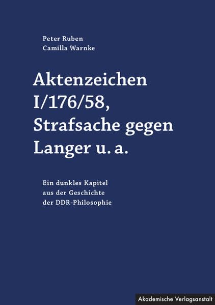 Aktenzeichen I/176/58, Strafsache gegen Langer u.a. book