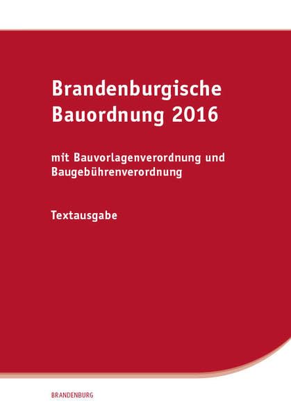 Product Image: Brandenburgische Bauordnung 2016