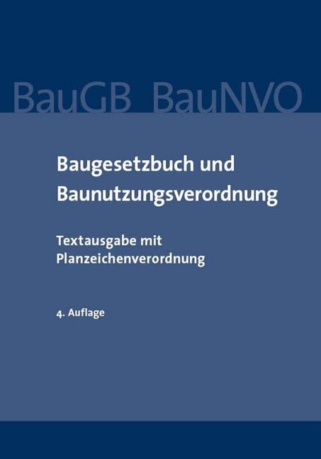 Baugesetzbuch und Baunutzungsverordnung Law