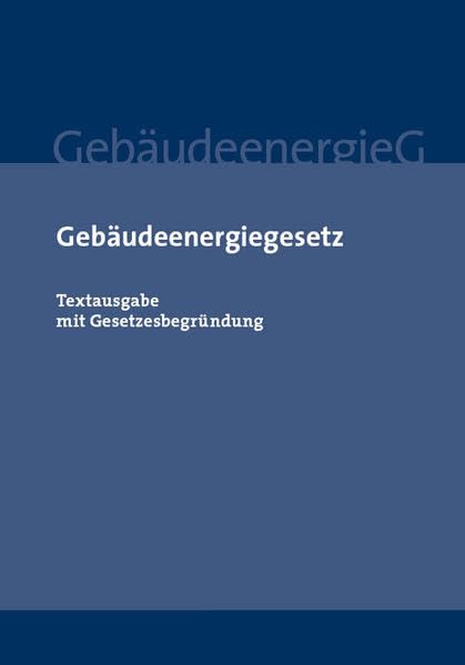 Gebäudeenergiegesetz book