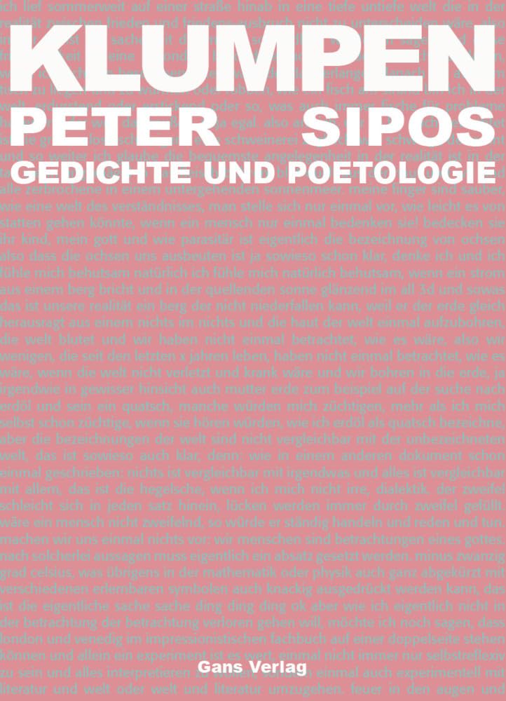 Klumpen: Gedichte und Poetologie Poetry
