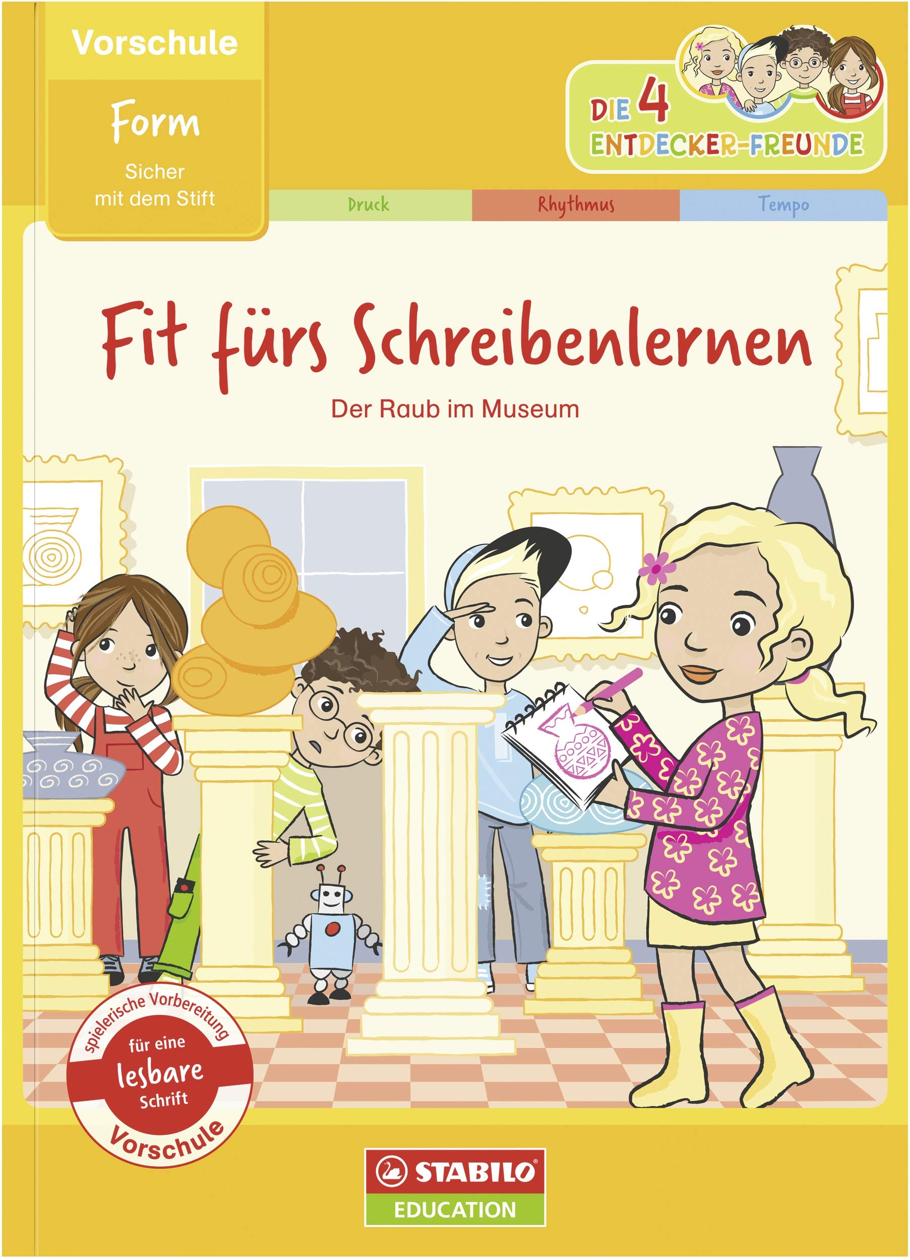 Schreibmotorik Übungsheft für Kinder in der Vorschule - STABILO Fit fürs Schreibenlernen - Form (Die 4 Entdecker-Freunde) Non-fiction