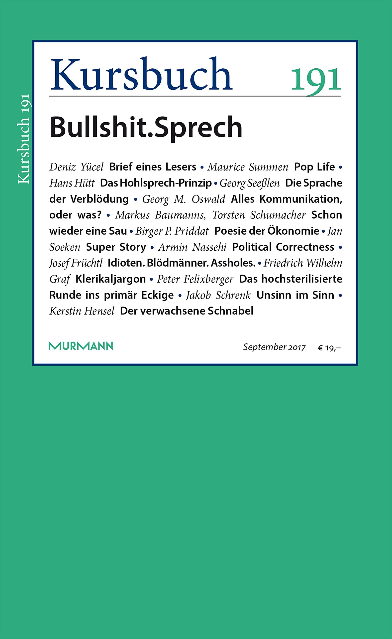 Kursbuch 191: Bullshit.Sprech Social Sciences