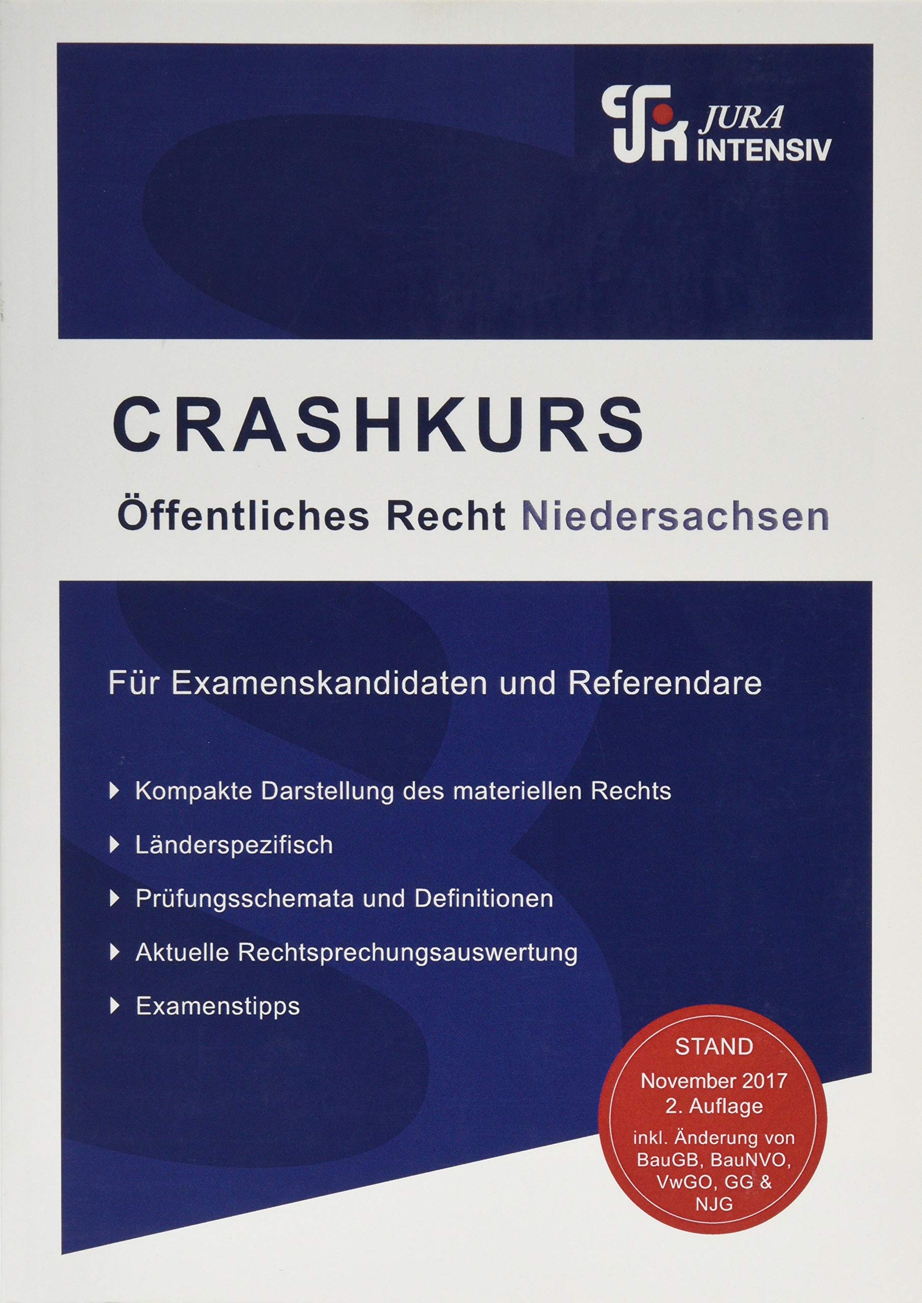 CRASHKURS Öffentliches Recht - Niedersachsen book