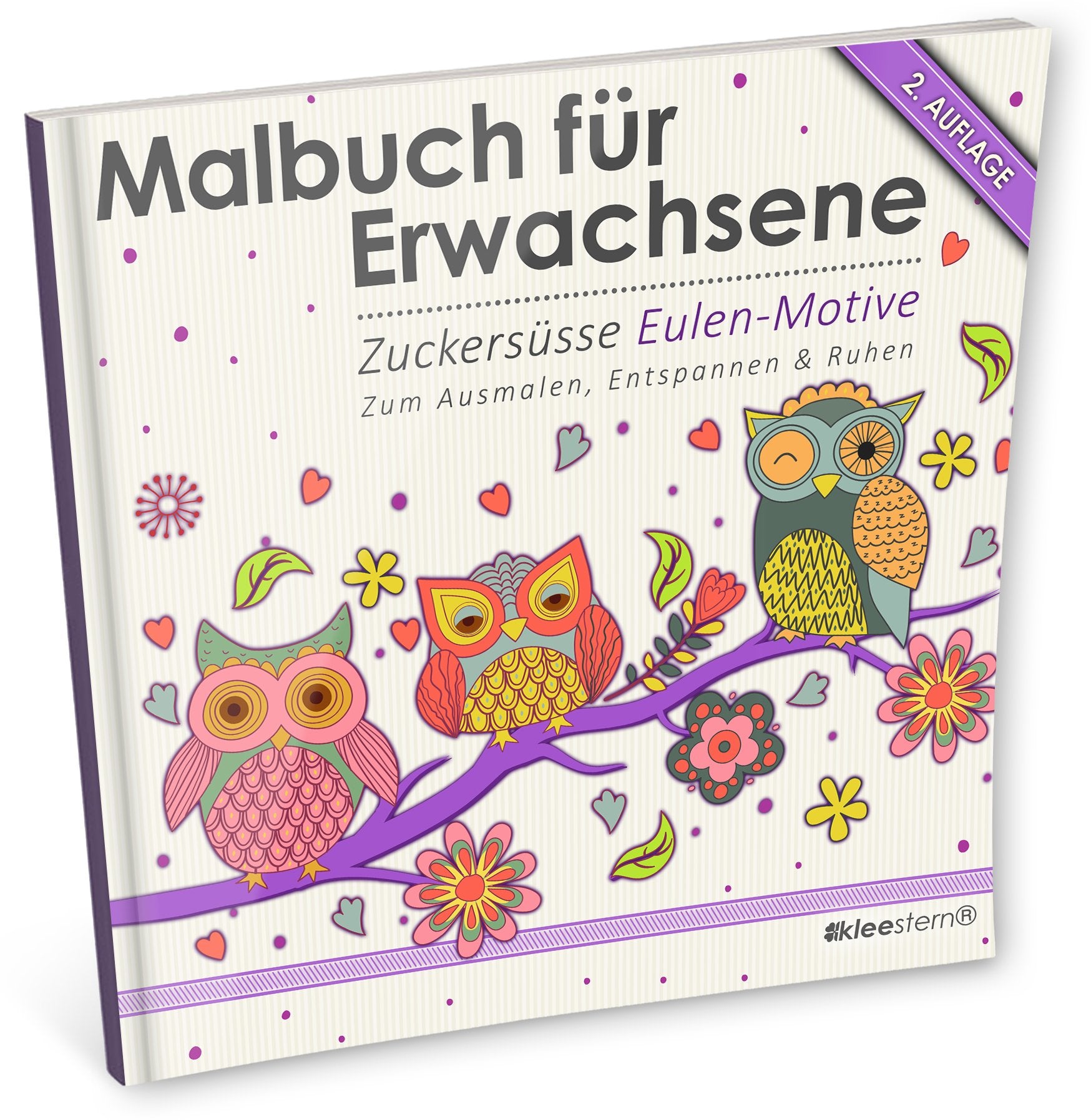 Malbuch für Erwachsene: Zuckersüsse Eulen-Motive (Ausmalen, Entspannen & Träumen) Arts & Music