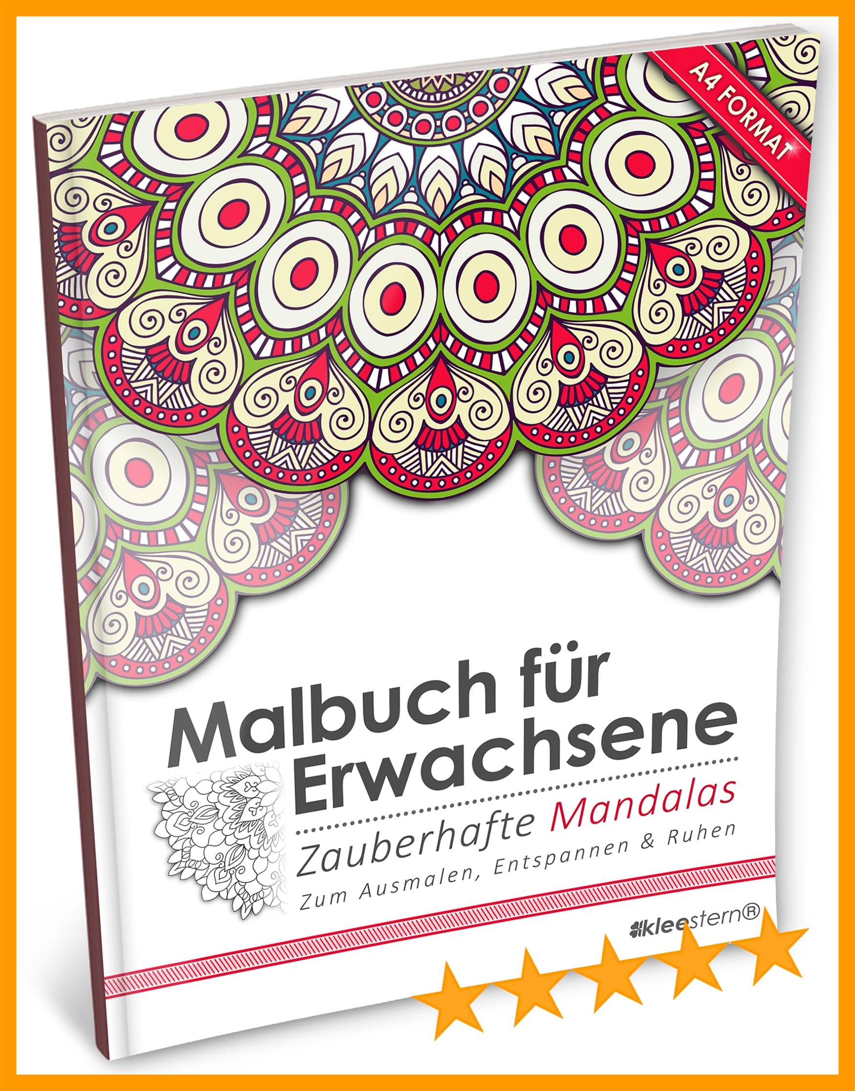 Malbuch für Erwachsene: Zauberhafte Mandalas (Kleestern®, A4 Format, 40+ Motive) (A4 Malbuch für Erwachsene) Arts & Music