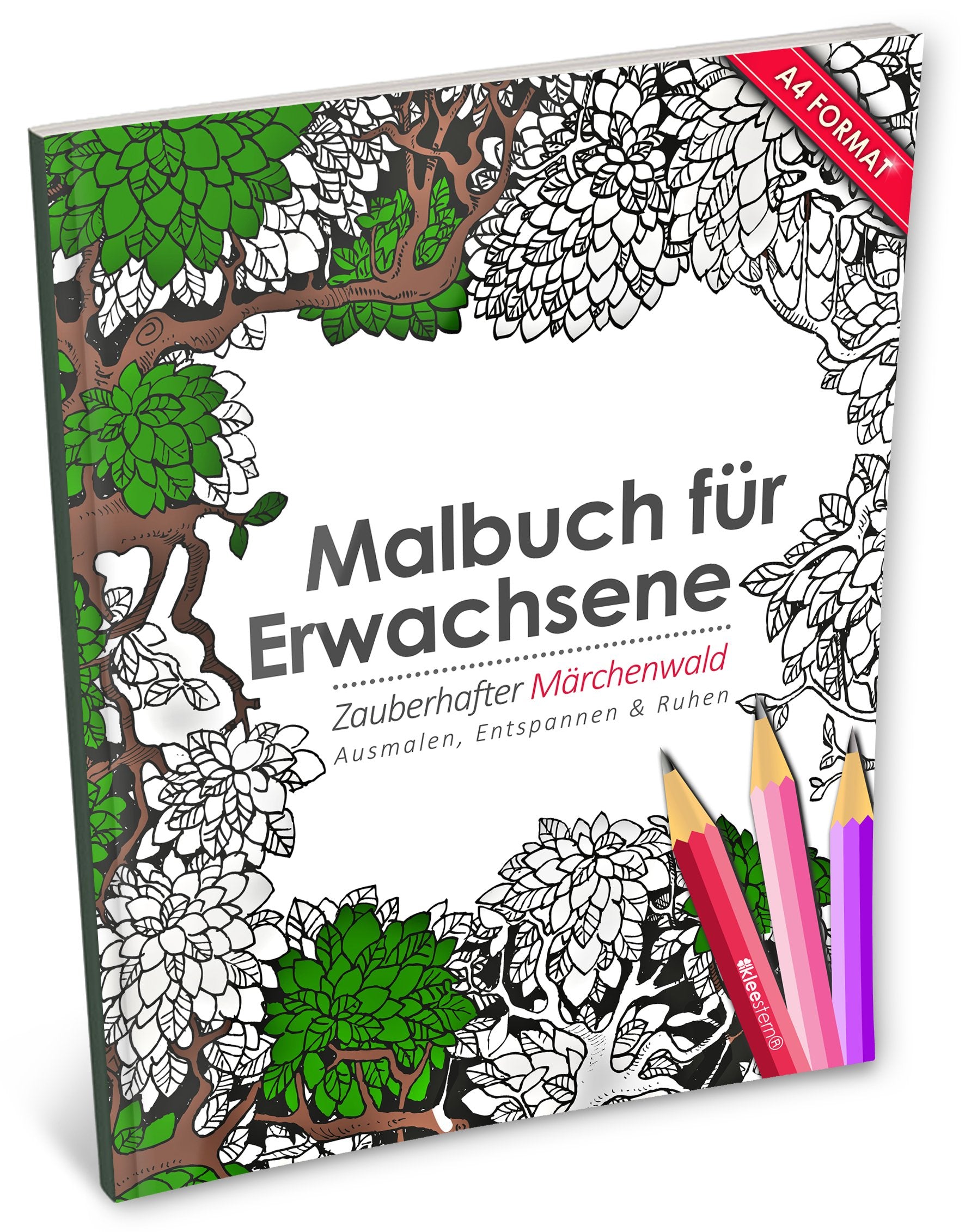 Malbuch für Erwachsene: Zauberhafter Märchenwald (Kleestern®, A4 Format, 40+ Motive) (A4 Malbuch für Erwachsene, Band 18) Tiptoi & Games