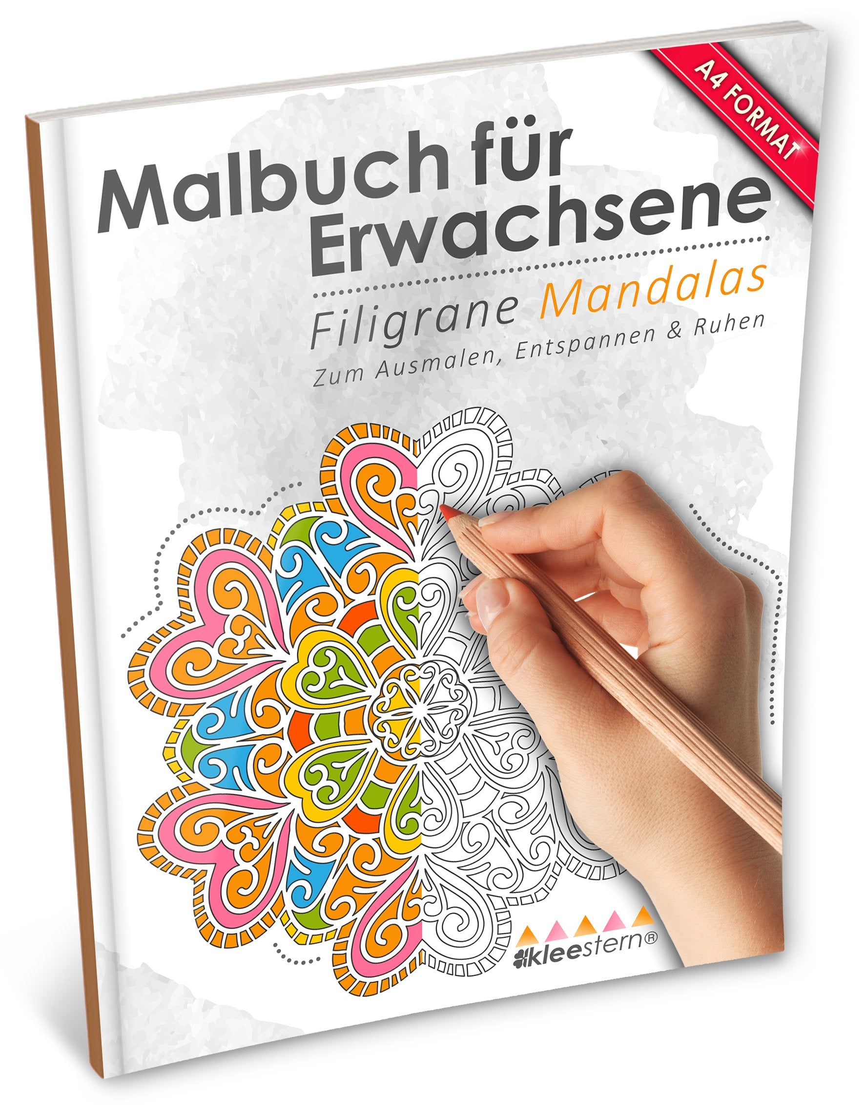Malbuch für Erwachsene: Filigrane Mandalas (Kleestern®, A4 Format, 40+ Motive) book