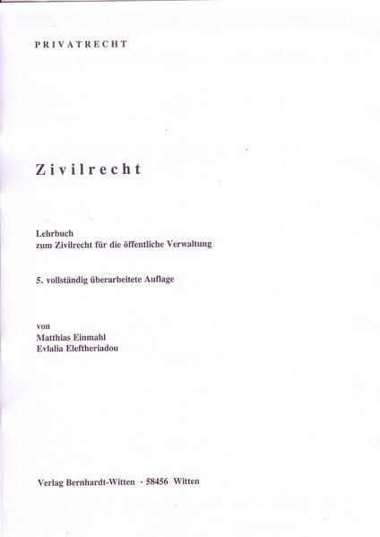 Zivilrecht: (keine Auslieferung über den Buchhandel) Law