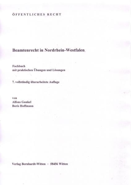 Beamtenrecht in Nordrhein-Westfalen: (keine Auslieferung über den Buchhandel) - Hoffmann, Boris book