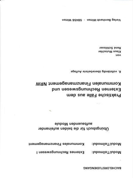 Praktische Fälle aus dem Externen Rechnungswesen und Kommunalen Finanzmanagement: (keine Auslieferung über den Buchhandel) Law