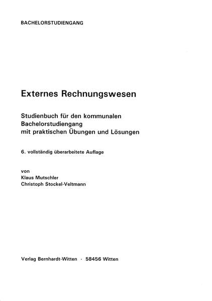 Externes Rechnungswesen: (keine Auslieferung über den Buchhandel) Law