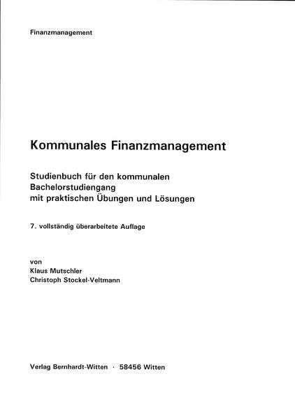 Kommunales Finanzmanagement für den Bachelorstudiengang: (keine Auslieferung überr den Buchhandel) Law