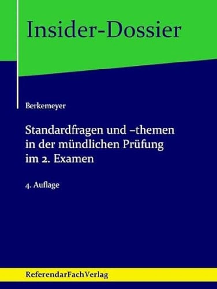 Standardfragen und -themen in der mündlichen Prüfung im 2. Examen Law