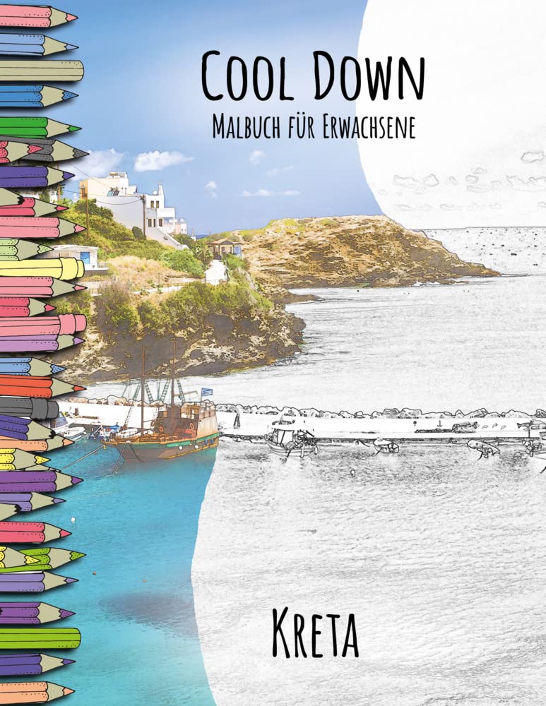 Cool Down | Malbuch für Erwachsene: Kreta Books