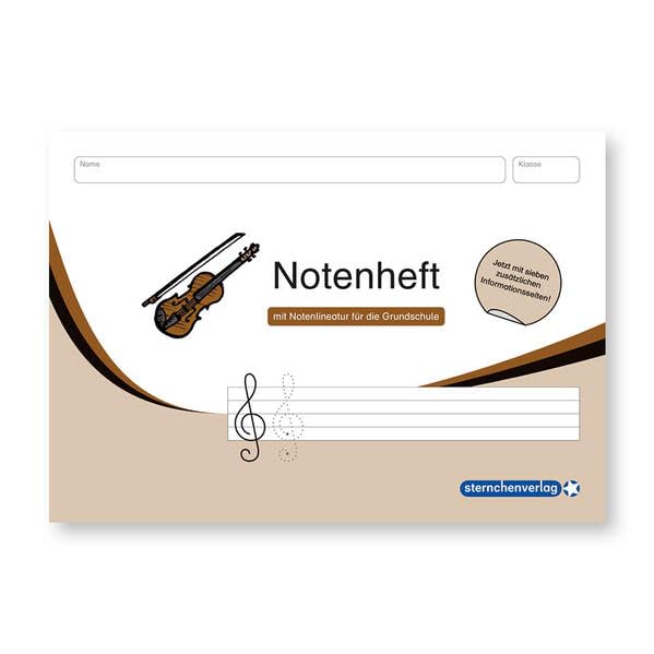 Notenheft mit Notenlineatur für die Grundschule (Mein Sternchenheft) Learning & Reference