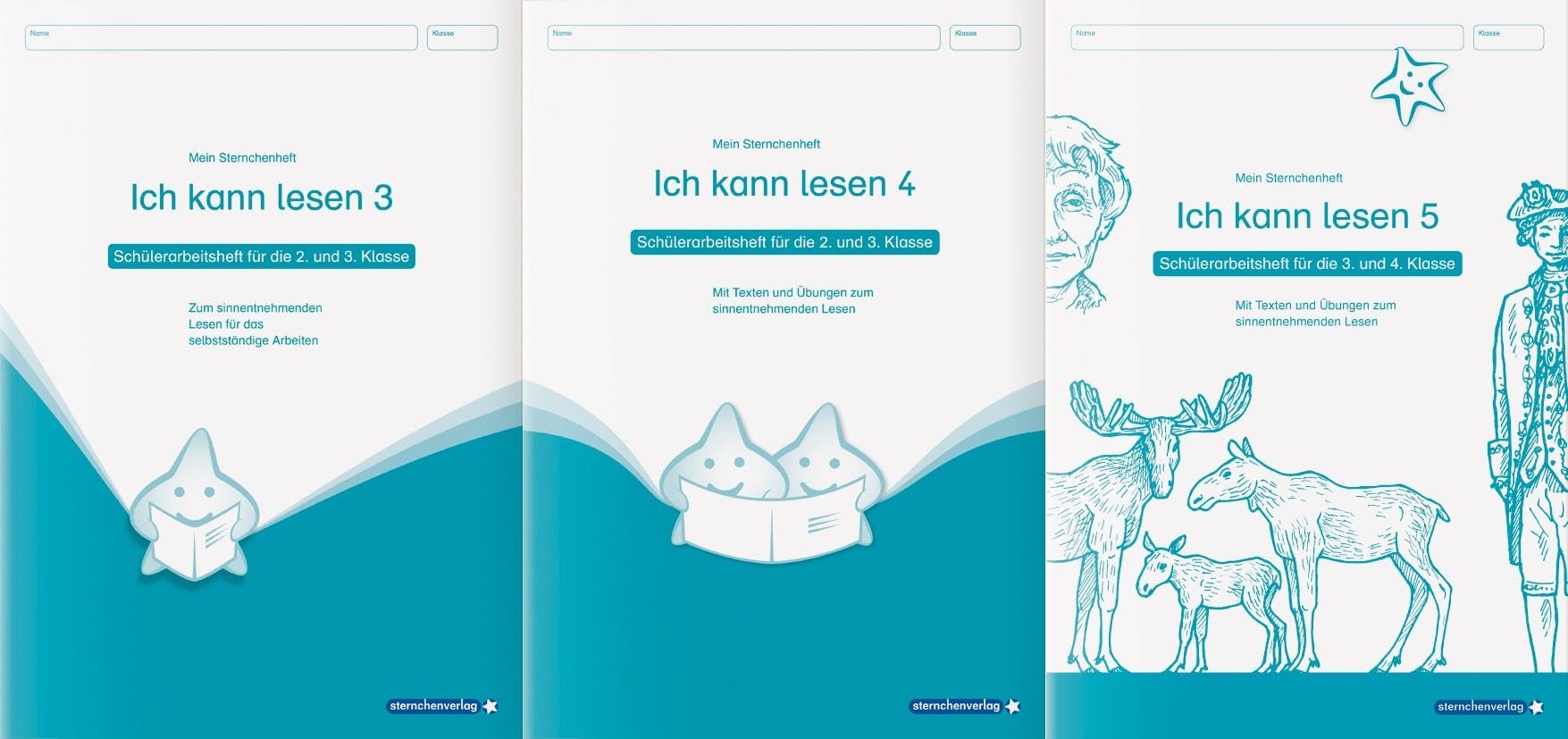 Ich kann lesen 3, 4 und 5 - 3 Schülerarbeitshefte für die 2. bis 4. Klasse: Meine Sternchenhefte mit Texten und Übungen zum selbstständigen Lesen im Set Study Guides