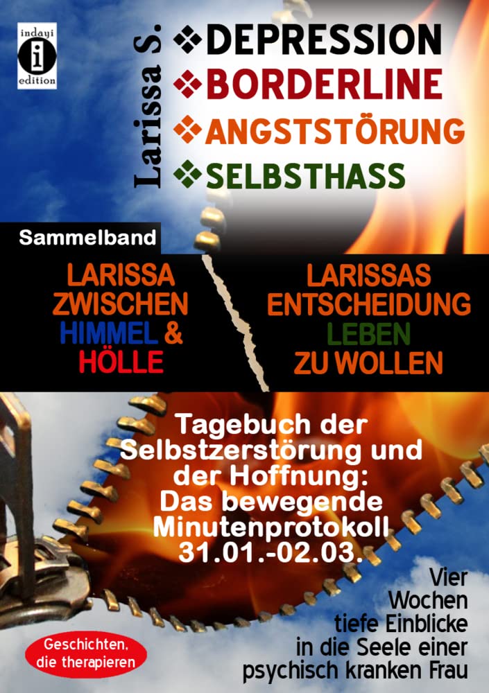 DEPRESSION - BORDERLINE - ANGSTSTÖRUNG - SELBSTHASS Sammelband: Larissa zwischen Himmel und Hölle & Larissas Entscheidung leben zu wollen - Tagebuch ... (DEPRESSION-BORDERLINE-SELBSTHASS, Band 3) Personalities Books
