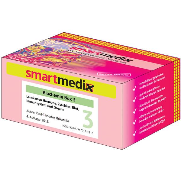 SmartMedix Lernkarten Biochemie Box 3: Hormone, Zytokine, Blut, Immunsystem und Organe Medicine